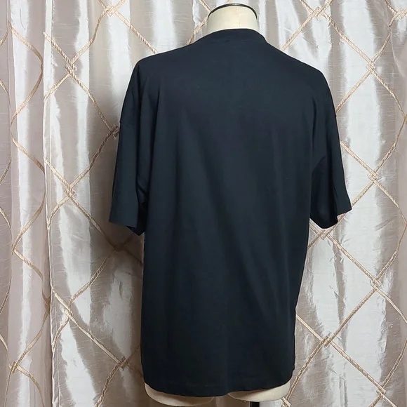 VERSACE V2 black men's t-shirt with blue logo size S